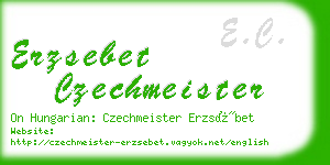 erzsebet czechmeister business card